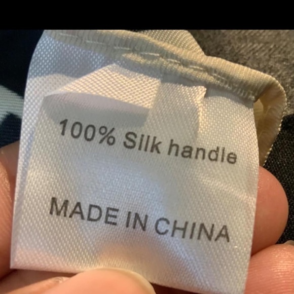 Orange H Black H, Cream and Brown Designer style luxury Scarf - Picture 6 of 7